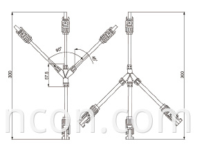 PV-YF Y3 Solar DC pannel Branch Connector